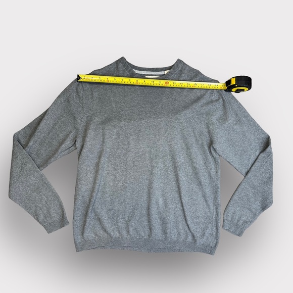 COTTON CASHMERE SWEATER IN LAKE HEATHER - Picture 4 of 6